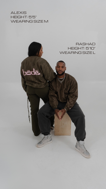 Olive Drip Dye Crewneck