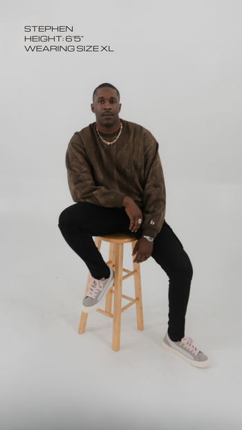 Olive Drip Dye Crewneck